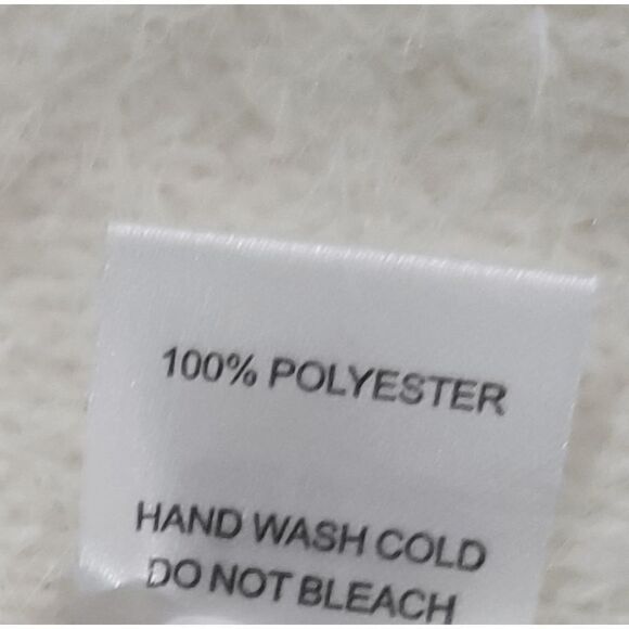 White Birch Off-White Glitter Thread Open-Front Poncho Jacket Size L/XL - Picture 5 of 7